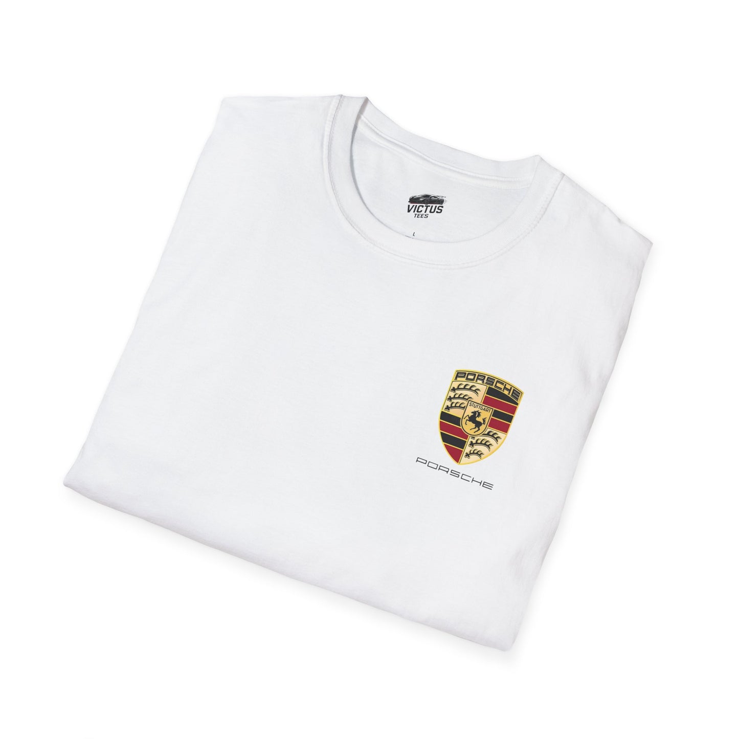 “NEED MONEY FOR PORSCHE” 2.0 Softstyle T-Shirt (Small Front Logo)