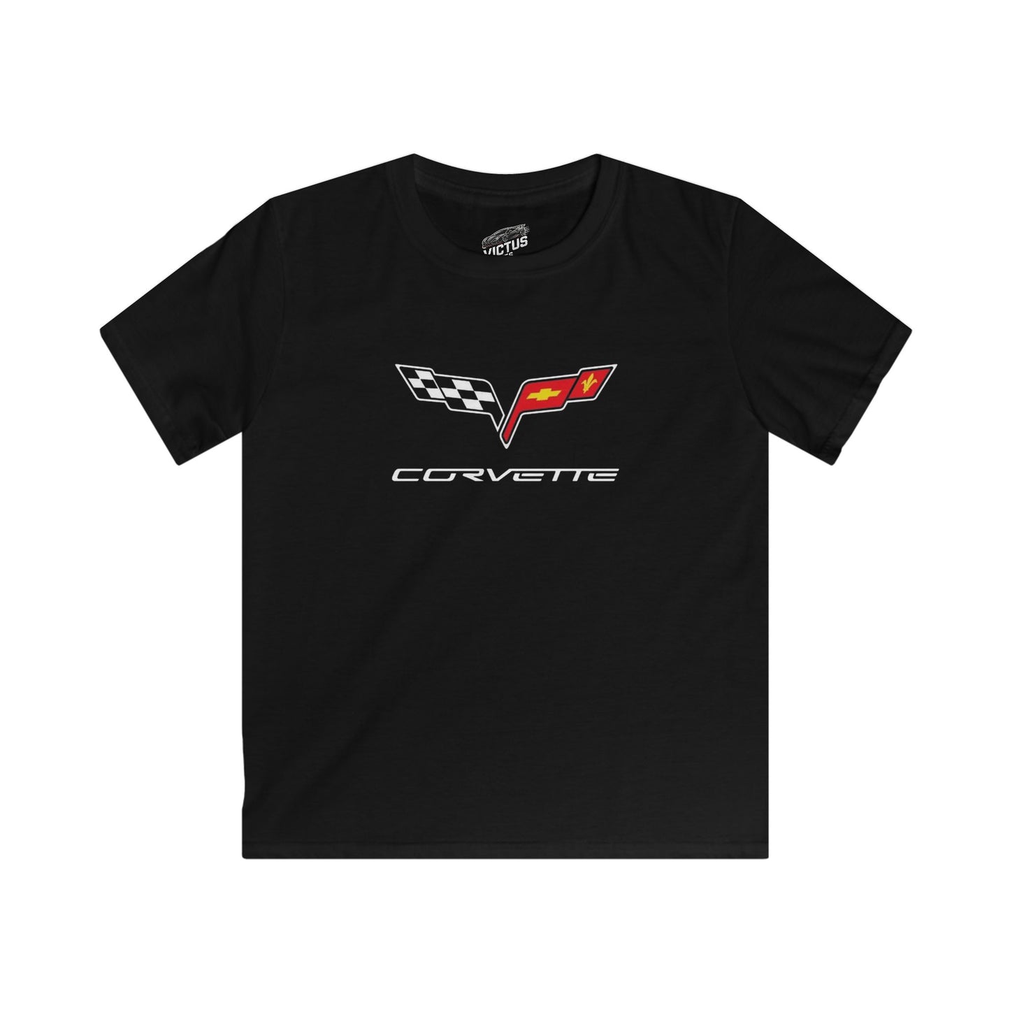 Kids “NEED MONEY FOR VETTE” Softstyle T-Shirt (Big Front Logo)