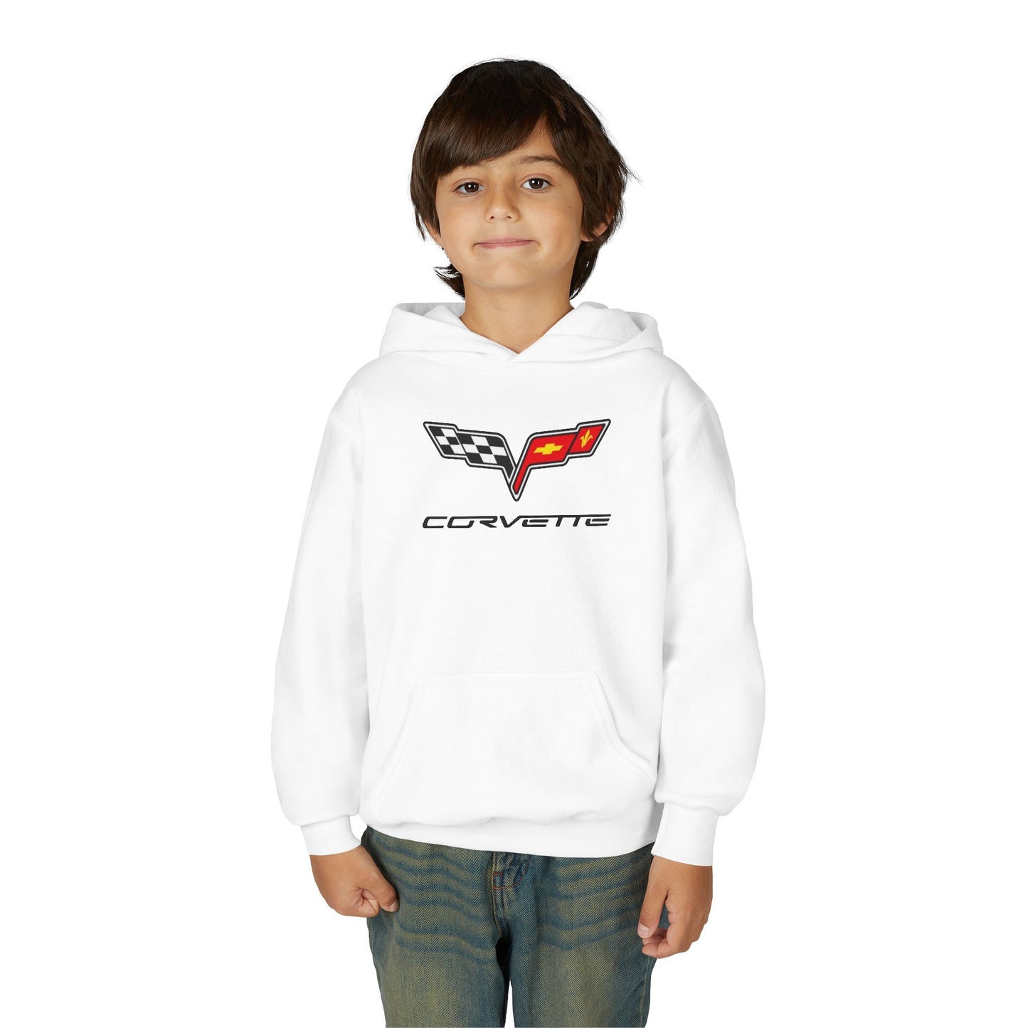 Kids “NEED MONEY FOR VETTE” Hoodie (Big Front Logo)