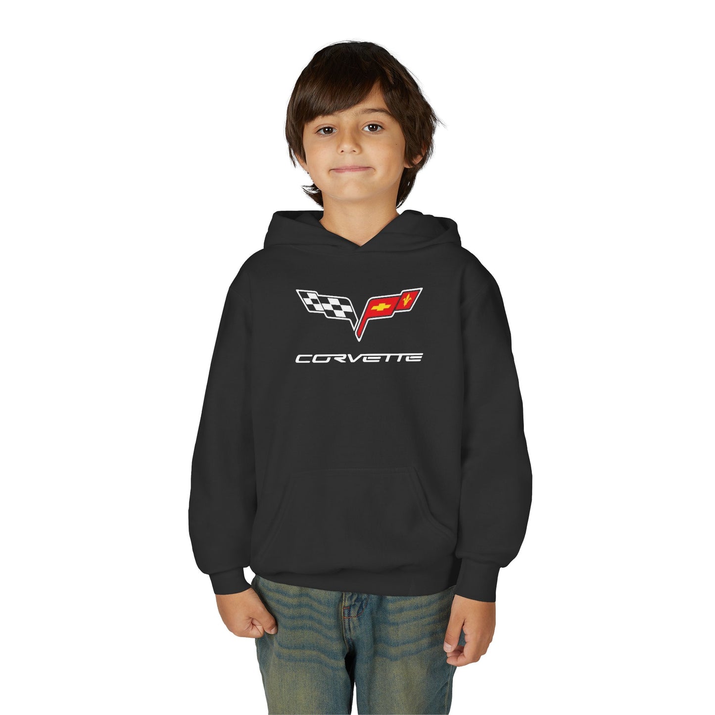 Kids “NEED MONEY FOR VETTE” Hoodie (Big Front Logo)